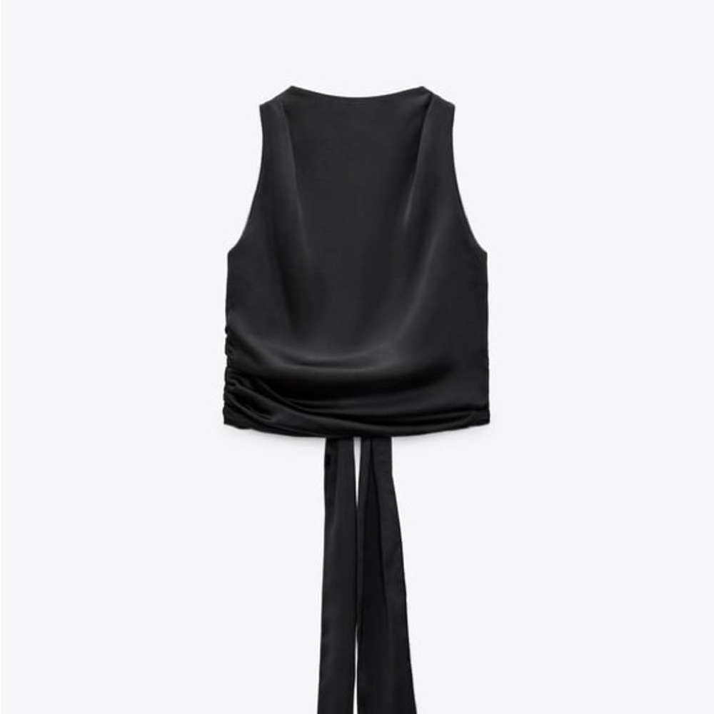 OPEN BACK SATIN EFFECT TOP